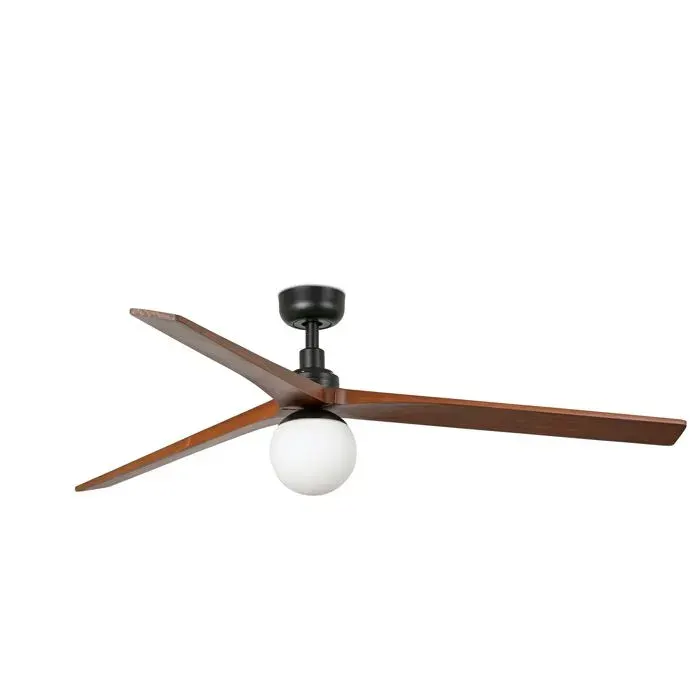 KLIM L Ventilateur noir/noyer E27 FSC
