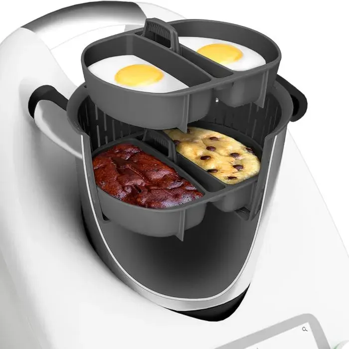 KochFix Pocheuse a œufs pour Thermomix TM5 TM6 Sans BPA Passe au lave-vaisselle Cuisson 4 œufs poches ou muffins
