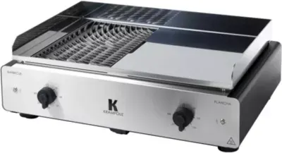 Krampouz - Plancha Électrique Gecio2oa00 Gecio2oa00 Inox Zones Barbecue/Plancha 2 Brûleurs À Poser, 70x40 Cm