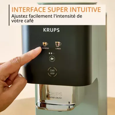Krups - Expresso Broyeur Coffee Crush, Machine À Café À Grains, Ultra Compacte Sa401le0 — vue 7