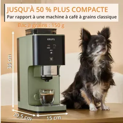 Krups - Expresso Broyeur Coffee Crush, Machine À Café À Grains, Ultra Compacte Sa401le0 — vue 4