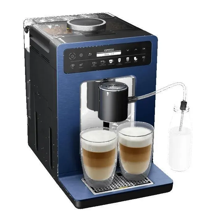 KRUPS Machine à café à grains Aluminium brossé bleu EVIDENCE by WILMOTTE EA89W410