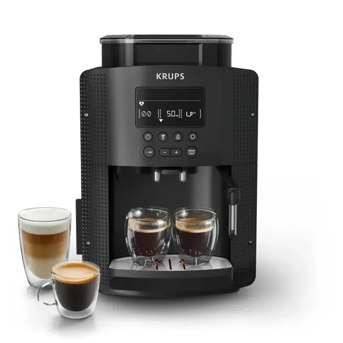 KRUPS Machine à café broyeur à grain Ecran LCD Nettoyage automatique EA815070
