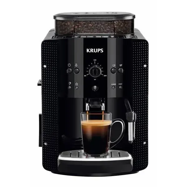 KRUPS Machine à café grain 1.7 L Cafetière espresso Buse vapeur pour Cappuccino 2 tasses en simultané Essential YY8125FD