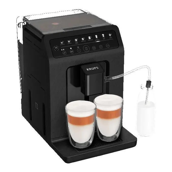 KRUPS Machine à café grains automatique 2 boissons simultanées 8 boissons préréglées EA897B10