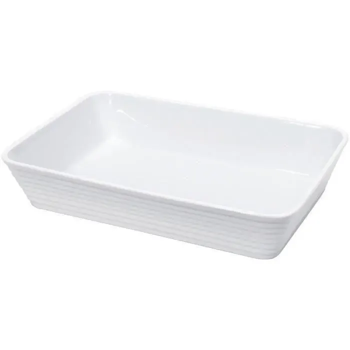 KUCHENPROFI Plat rectangulaire en porcelaine - 20x12x6 cm - Blanc