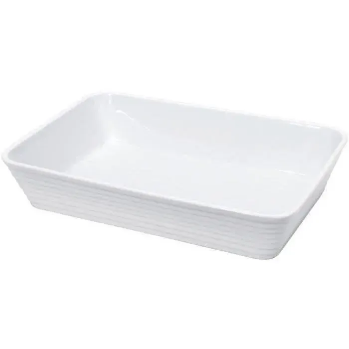 KUCHENPROFI Plat rectangulaire en porcelaine - 30x21x6 cm - Blanc