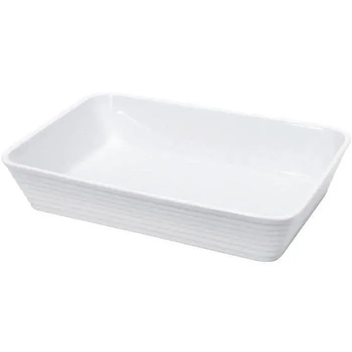 KUCHENPROFI Plat rectangulaire en porcelaine - 35x24x6 cm - Blanc