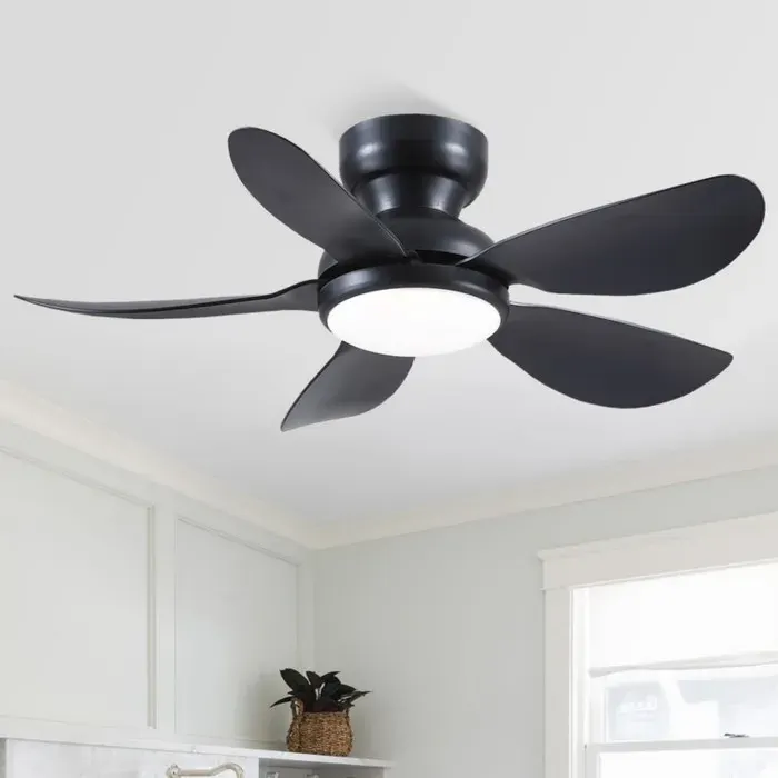 Kviflon ventilateur de plafond LED noir 91 cm 6 vitesses 3 températures de couleur