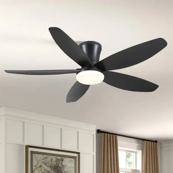 Kviflon ventilateur de plafond LED noir 91 cm moteur DC silencieux