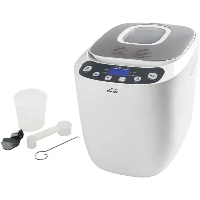 LACOR Machine à pain 1 kg 12 programmes ecran LCD