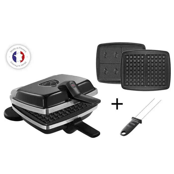 Lagrange Croque-gaufre-gaufrette 2 plaques 1000w noir - 039224