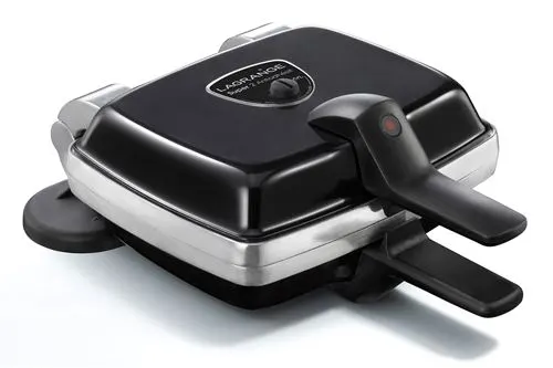 Lagrange - Croque, Gaufrier, Gaufrette Super 2 Antiadhésif Noir Gaufres +Gt+Cm — vue 2