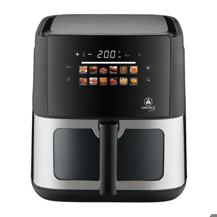 LAGUIOLE CUISSON - Friteuse à air chaud 8L - Écran tactile 12 programmes