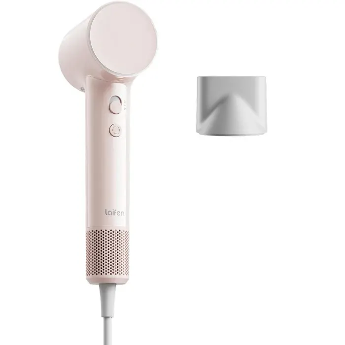 Laifen Air Sèche-Cheveux 280 g Léger 200M Ions 110k Rpm 60dB Max 2 Vit et 5 Temp Séchage 3min Mode Enfant - Rose