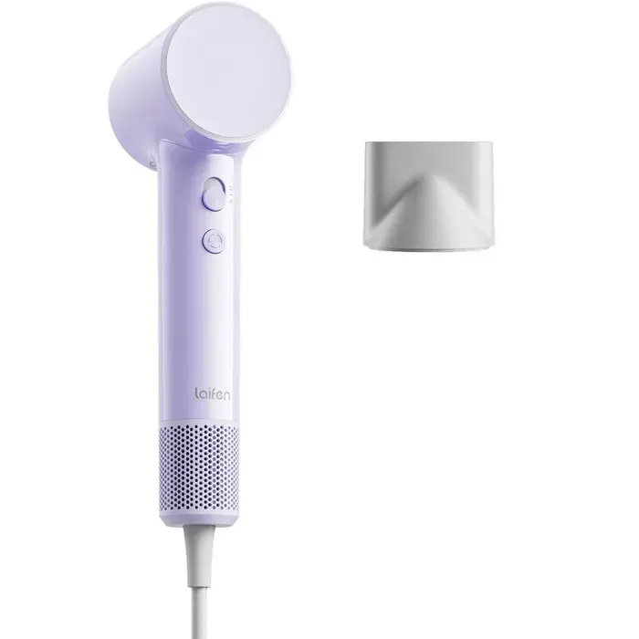 Laifen Air Sèche-Cheveux 280 g Léger 200M Ions 110k Rpm 60dB Max 2 Vit et 5 Temp Séchage 3min Mode Enfant - Violet