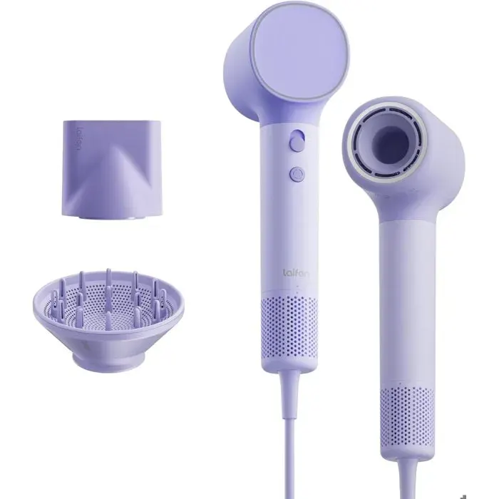 LAIFEN - NEO - Sèche cheveux - 200 M dions négatifs - 59 dB - 390g - Séchage ultra rapide - Violet