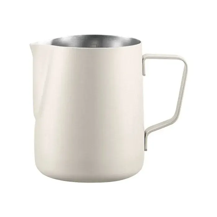 Lait Acier Inoxydable Graduation pour Latte Art à Mousse de Lait pour Machine à Expresso Prise Ergonomique pour Optimal350ML