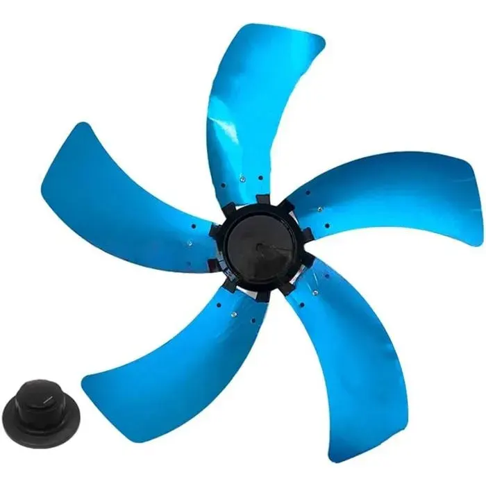 Lames de rechange en aluminium pour ventilateur électrique à 5 feuilles pour ventilateur électrique de 457 cm maison et bureau. — coloris Bleue