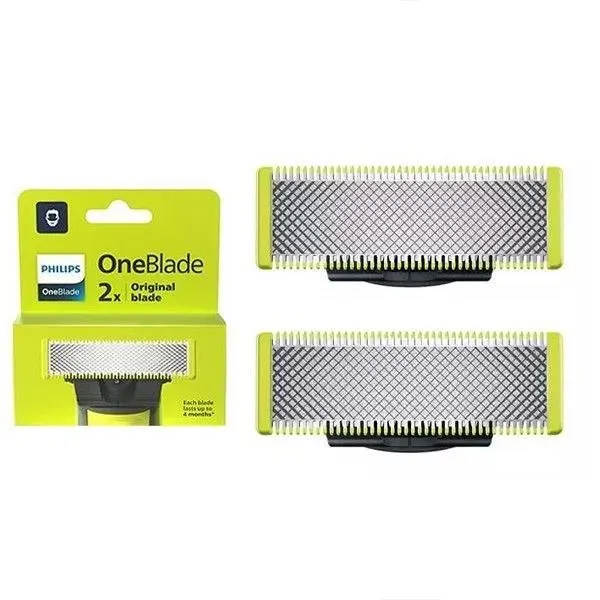 Lames de Rechange - PHILIPS - QP220/51 OneBlade - Acier Inoxydable 4 Mois dUtilisation Double Sens Étanches