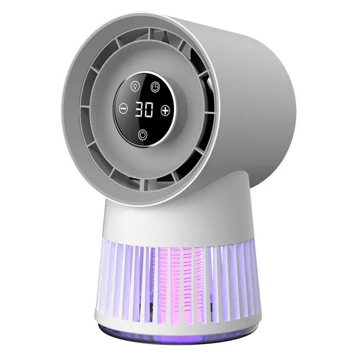 Lampe anti-moustiques 2 en 1 avec ventilateur de camping5W UV.Tueur d’insectes volantsanti-moustiques intérieur avec câble–camping