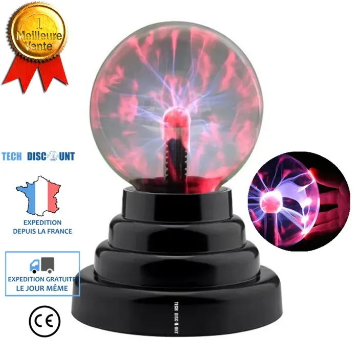 Lampe ionique en boule de cristal luminescente pour décoration et - Aueq - purifier l’atmosphère chambre bureau ambiance tamisée é — coloris Noir