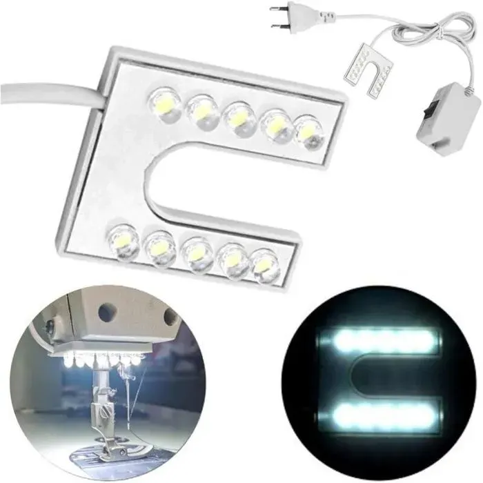 Lampe Machine Coudre Magnétique Prise UE 110-230V Pour Artisanat Couture