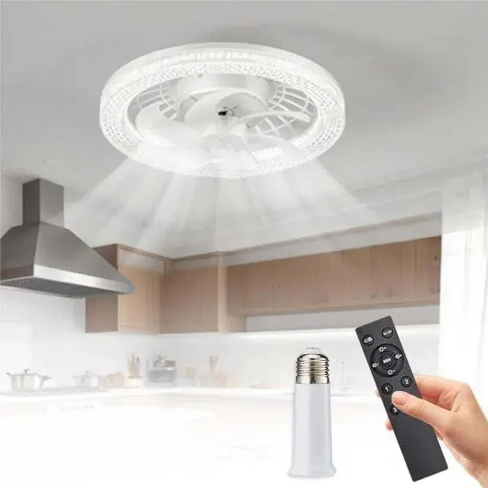 Lampe ventilateur plafond - PZCC - PZCC - Télécommande - Silencieux - Température de couleur réglable