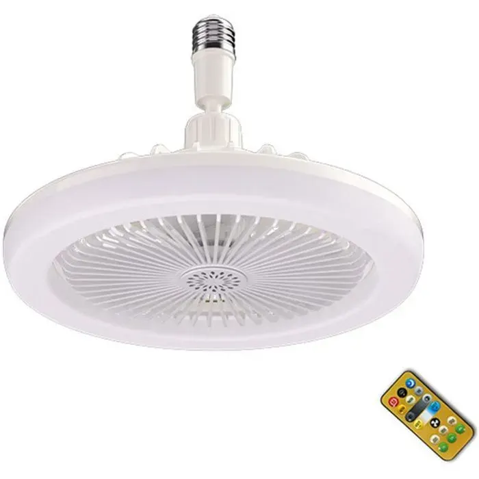 Lampe Ventilateur PlafondLuminaire Ventilateur PlafonnierE27 Lustre Ventilateur de PlafondVentilateur de Plafond Silencieux