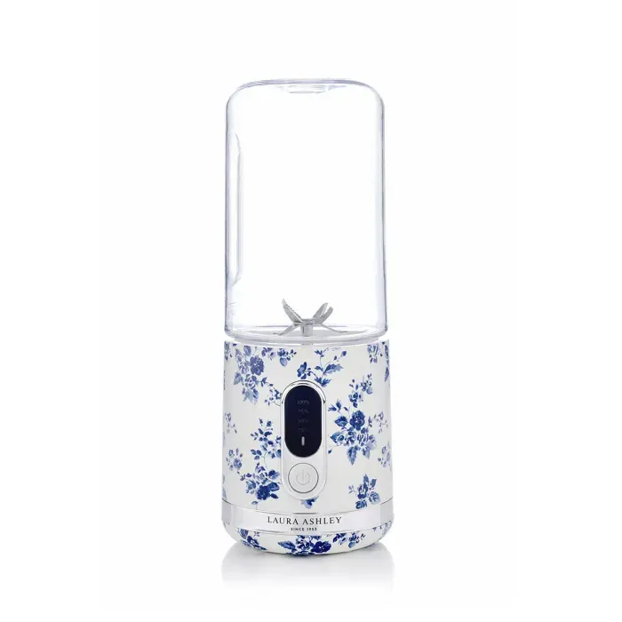 Laura Ashley Mixeur Électrique 100W Portable pour Smoothies - China Rose - Capacité 450ml Charge USB Moteur 25 000 tr/min