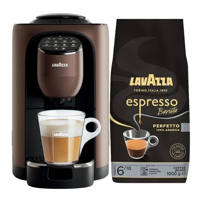 Lavazza - Machine Assoluta et 1 Kg de grain Lavazza Barista Perfetto + 2 Mugs Lavazza