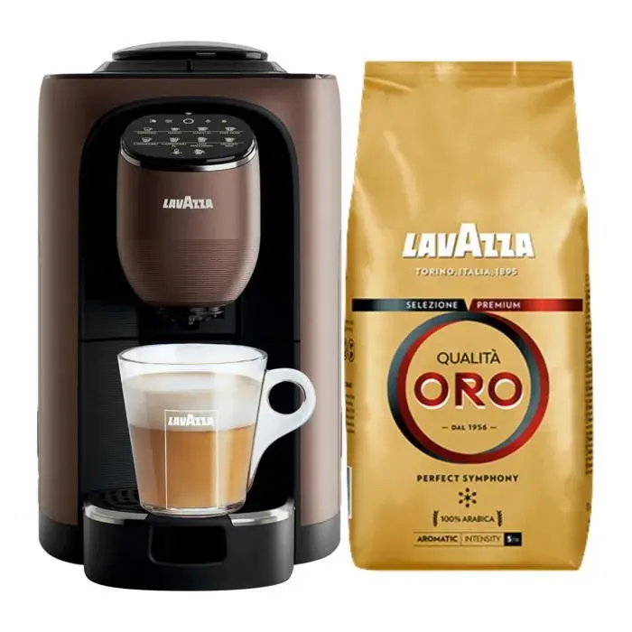 Lavazza - Machine Assoluta et 1 Kg de grain Lavazza Oro + 2 Mugs Lavazza