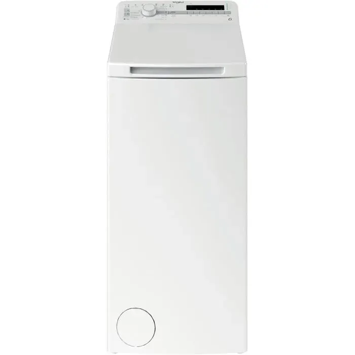 Lave-linge à chargement par le dessus blanc - WHIRLPOOL - 1000 tr/min - Départ différé - Lavage rapide - Affichage LED — coloris Blanche