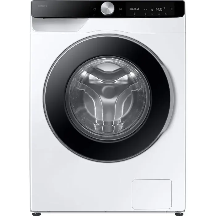 Lave-linge blanc - SAMSUNG - 11 kg - 1400 tr/min - Wi-Fi - Traitement à la vapeur - Distribution automatique