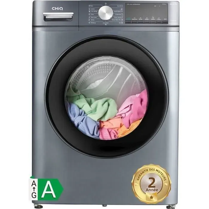 Lave-linge - CHiQ - CFL100-14586IM3XA - Chargement frontal 10 kg - Moteur Inverter - 1400 tr/min
