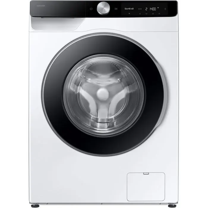 Lave-linge frontal blanc - SAMSUNG - 1400 tr/min - Wi-Fi - EcoBubble - AutoDose - Départ différé - Lavage rapide 15 min