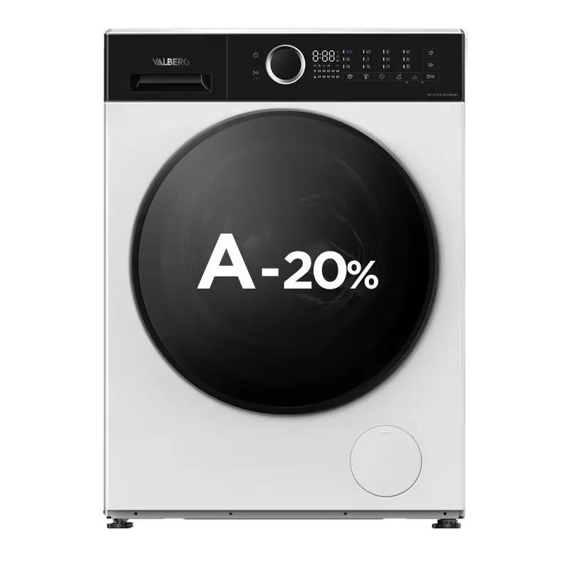 Lave-linge Hublot 12 Kg Valberg Wf 1214 A-20 F W566c — coloris Blanc