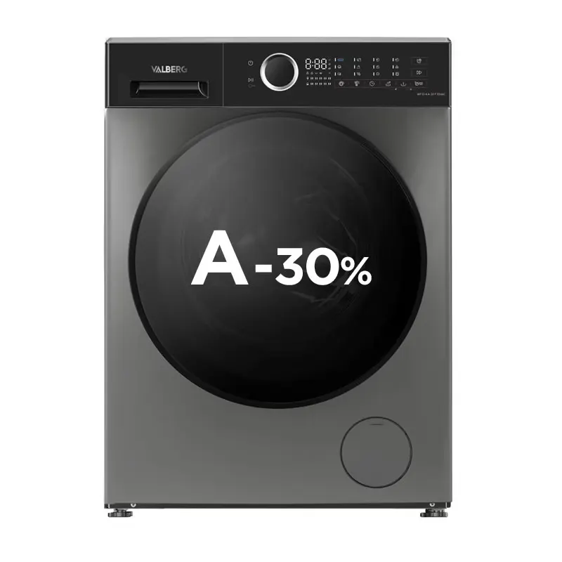 Lave-linge Hublot 8 Kg Valberg Wf 814 A-30 F S566c — coloris Gris