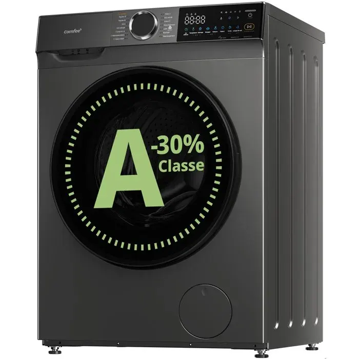 Lave-linge hublot - COMFEE - WiFi Smart wash - Classe A-30% - 10KG - 1400RPM - Vapeur - HealthGuard - Turbo - Rapide 15/45