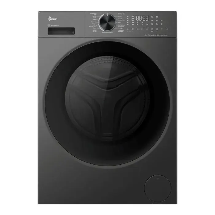 Lave-linge hublot HOOVER HLP610BL10GUH-47 - 10 kg - Induction - 1600 trs/min - Classe A-35% - Connecté - Vapeur - Anthracite