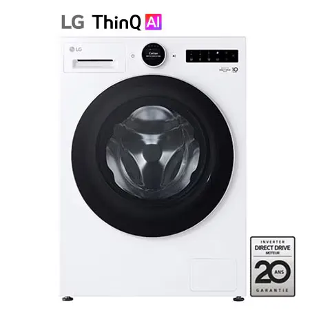 Lave-linge hublot LG F14X71WHST — vue 3