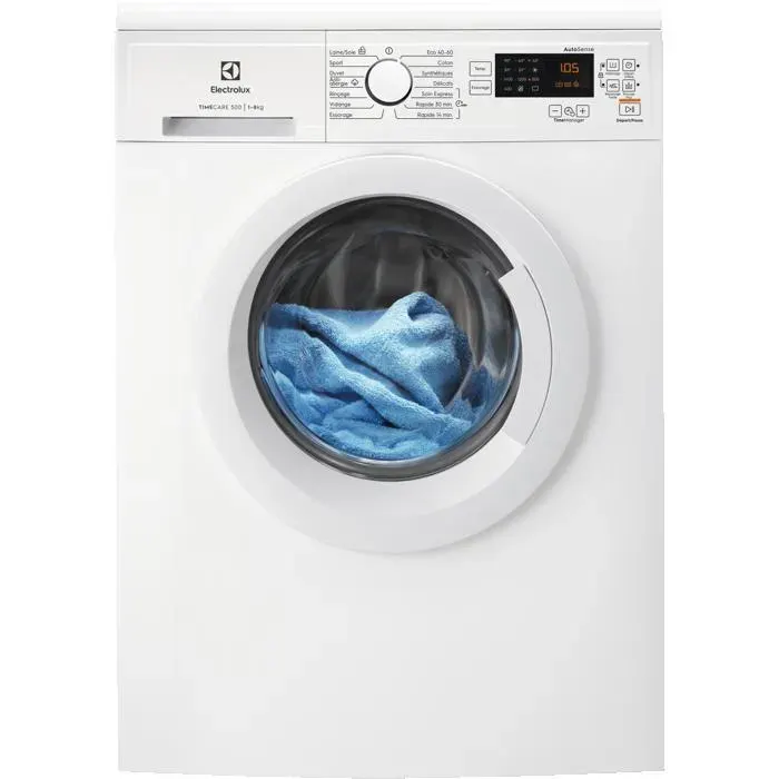 Lave-linge hublot Pose-libre TimeCare 8 kg ELECTROLUX EW2F6812AW Classe A