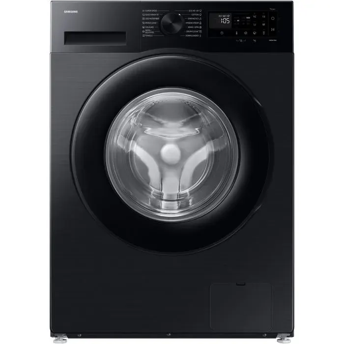 Lave-linge noir - SAMSUNG - 1400 tr/min - Wi-Fi - Smart Control - EcoBubble - Commande électronique et tactile