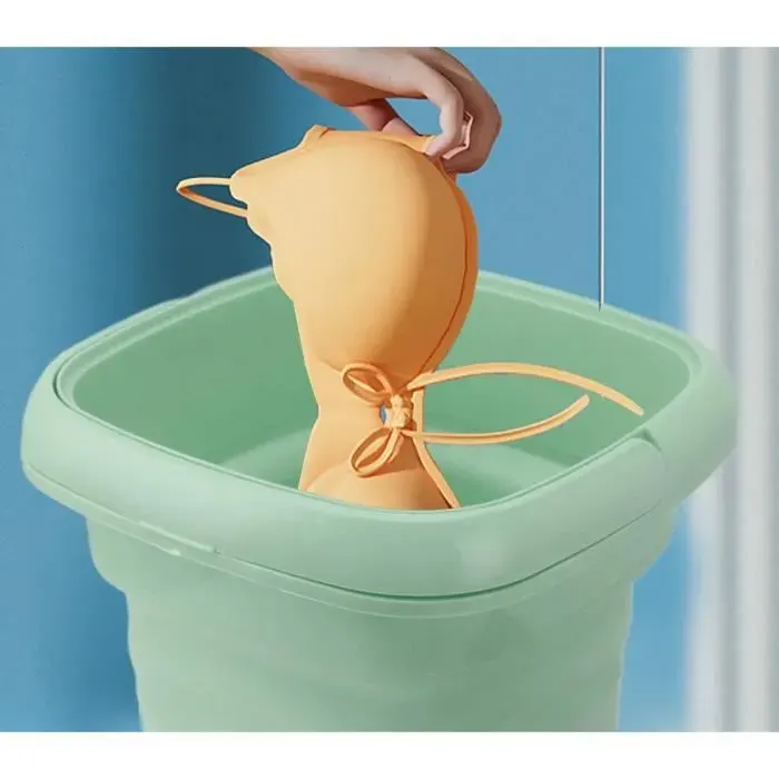 Lave-linge portable - Vvikizy - Lave-linge automatique pliable - Détachage en profondeur Moteur haute vitesse - Vert - 1274g - TPE