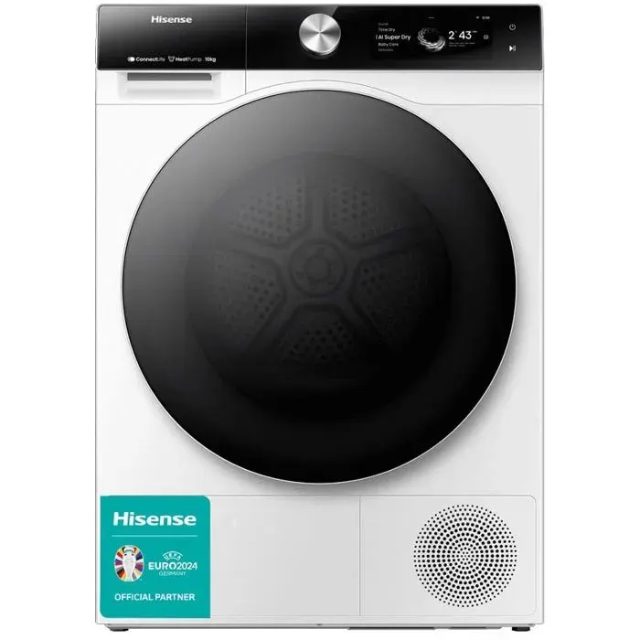 Lave-linge séchant à condensation - Hisense - 10 kg - Écran LCD - Commande électronique tactile