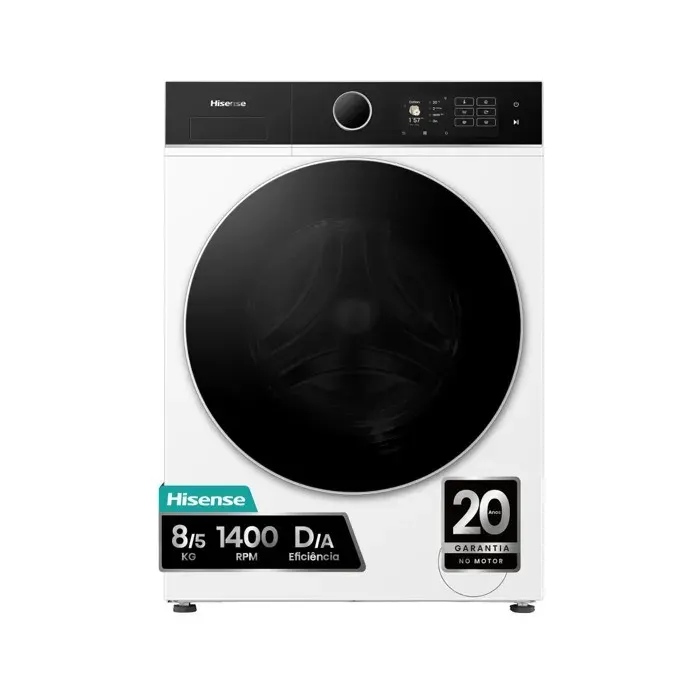 Lave-linge Séchant Hisense WD5I8043BWF 8/5Kg 1400RPM Blanc