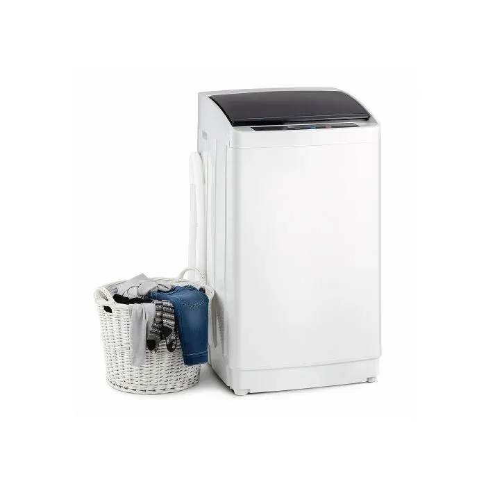 Lave-linge top - ALIGHTUP - 5KG - Eco - Intensif - Rapide Trs Faible conso - Gris clair