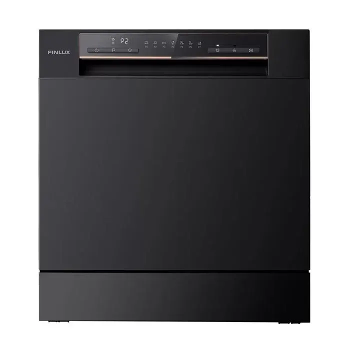 Lave-vaisselle compact Finlux WQP8 Black 8 couverts 7 programmes écran LED départ différé Classe F Noir