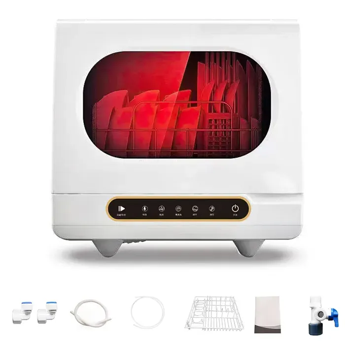 Lave-vaisselle de table - Prumya -12 jets deau - 5 programmes - SmartWash - Mini lave-vaisselle réservoir deau de 5 litres
