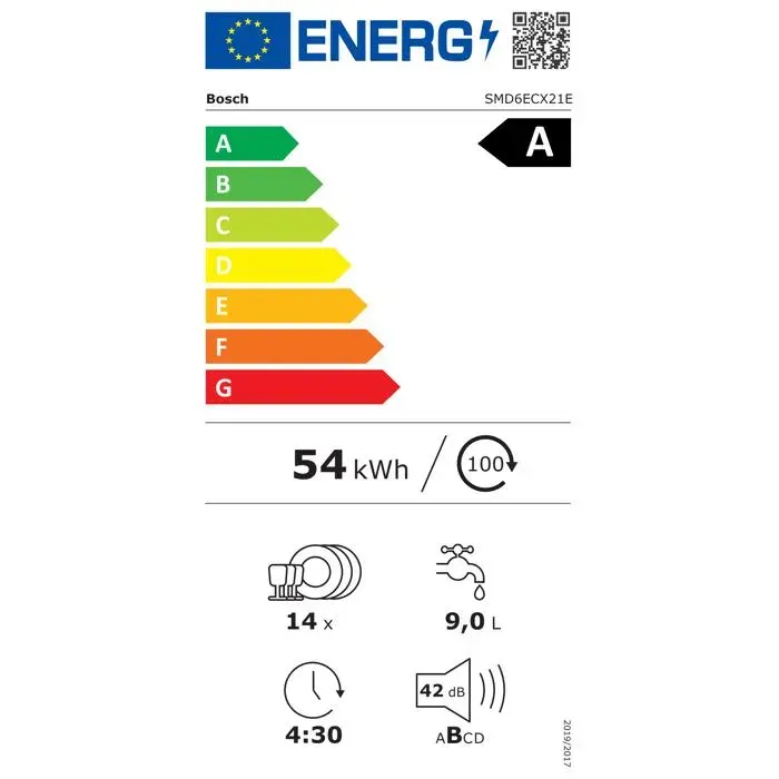 Lave-vaisselle encastrable Bosch SMD6ECX21E — vue 2
